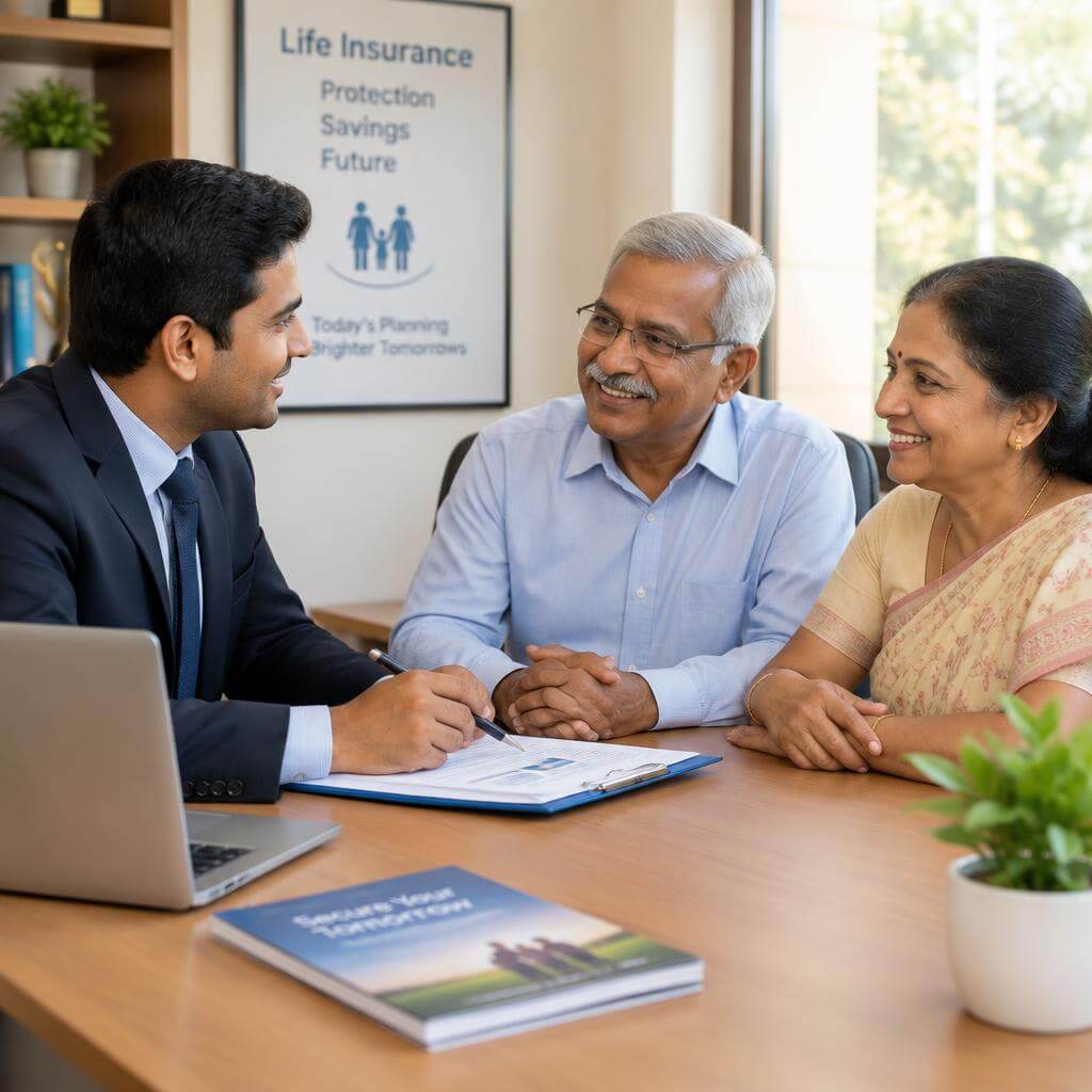 Advisor meeting clients